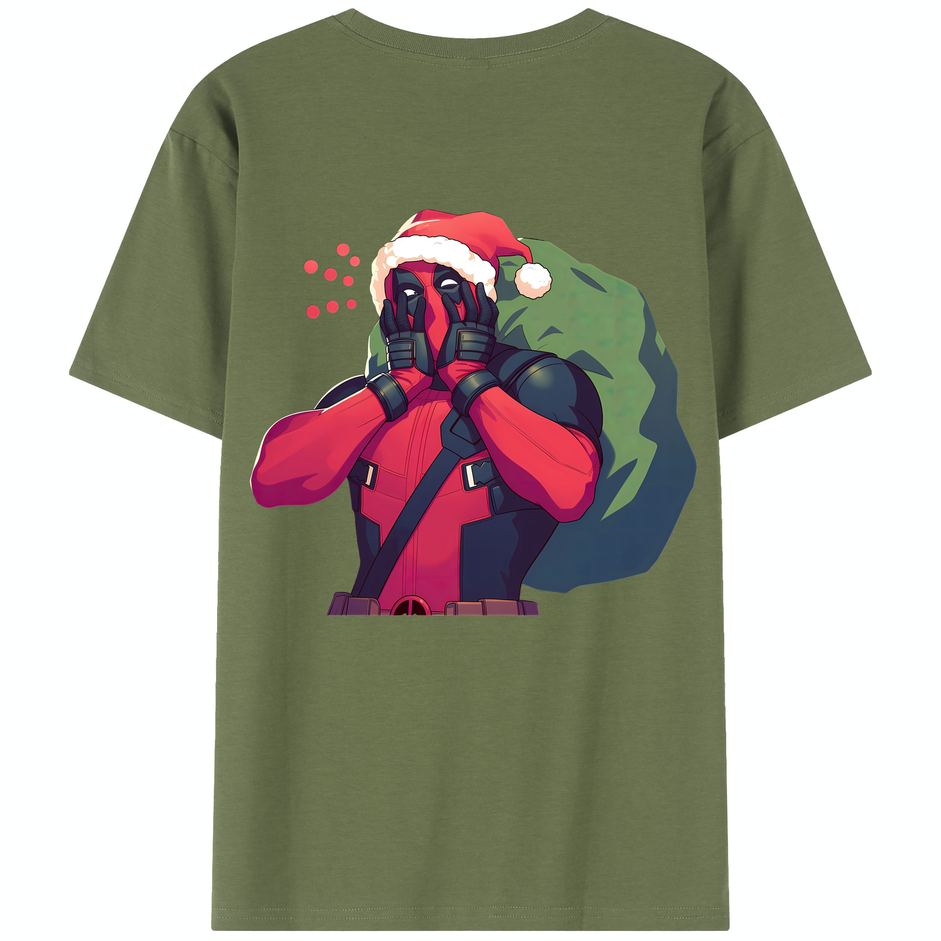 （画像用） Deadpool デッドプール 綿100％半袖Tシャツ（背面プリント）
